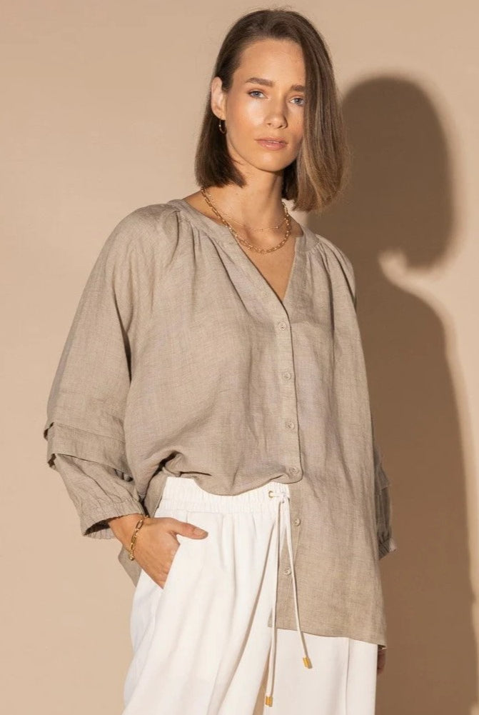 LOUGHLIN Frond Blouse - Natural - Magpie Style