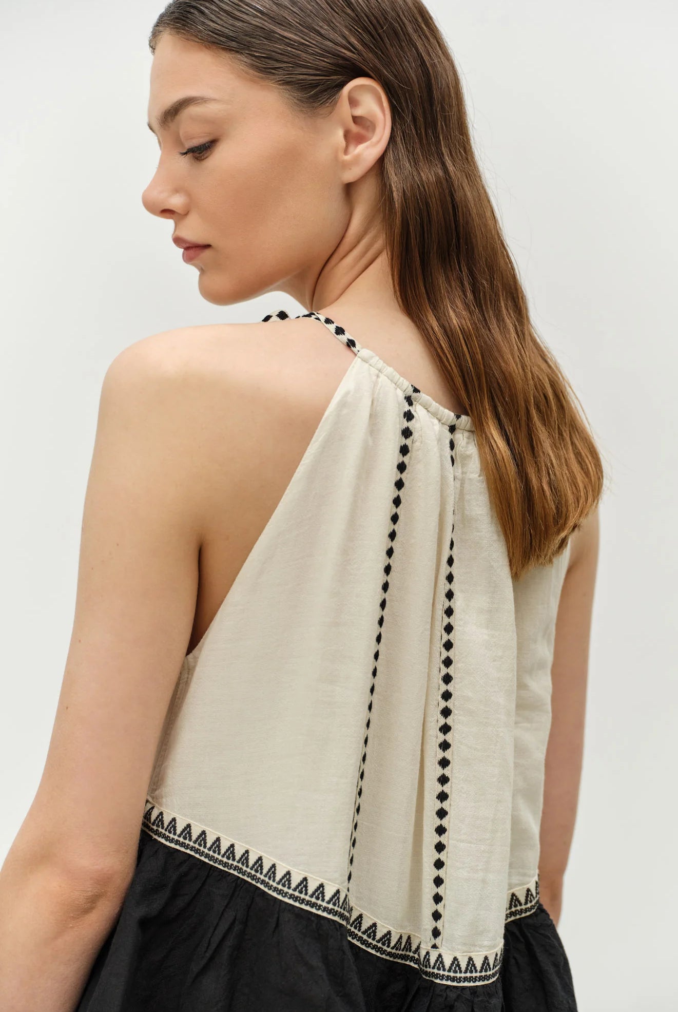 DEVOTION TWINS Kleio Long Dress - Black/Off White - Magpie Style