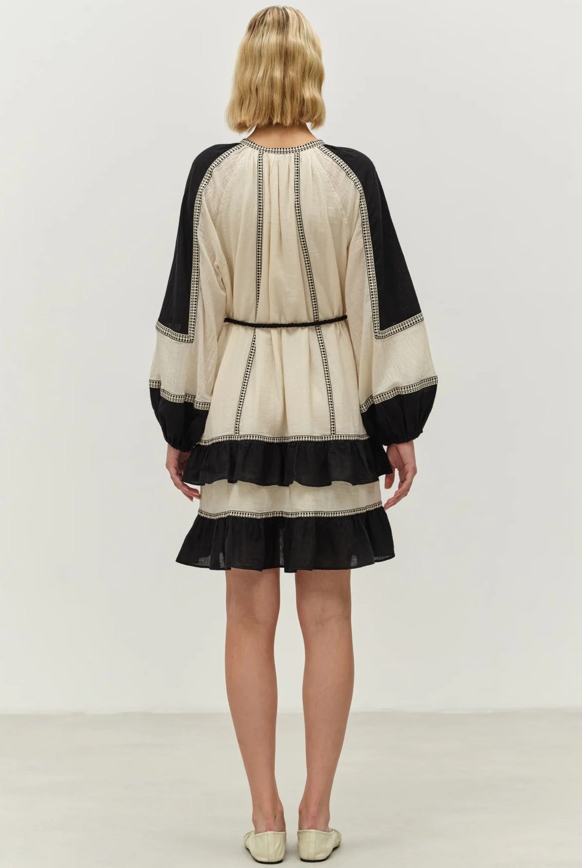 DEVOTION TWINS Emphasis Short Dress - Black/Off White - Magpie Style