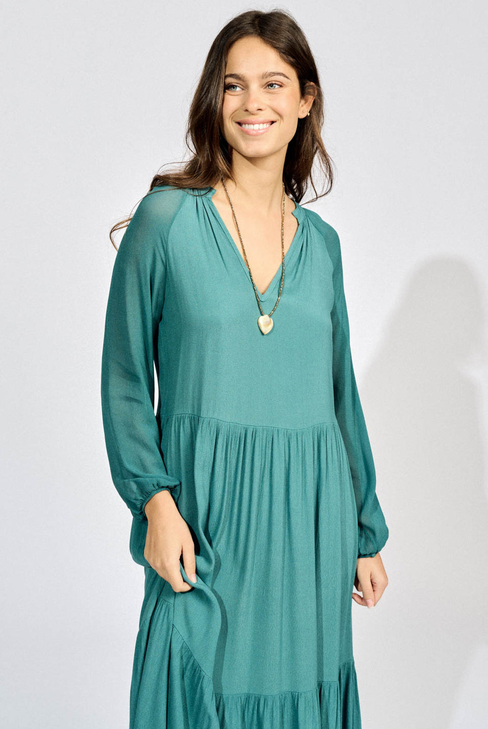 LAUREN VIDAL - Woven Dress, Paon - Magpie Style