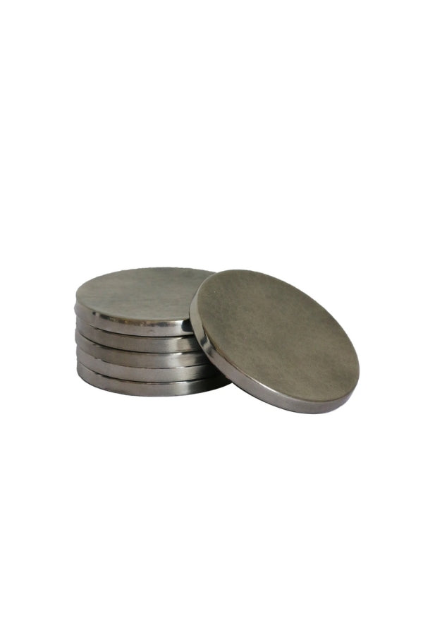 Pewter Hammered Coasters (Set of 6) - Magpie Style