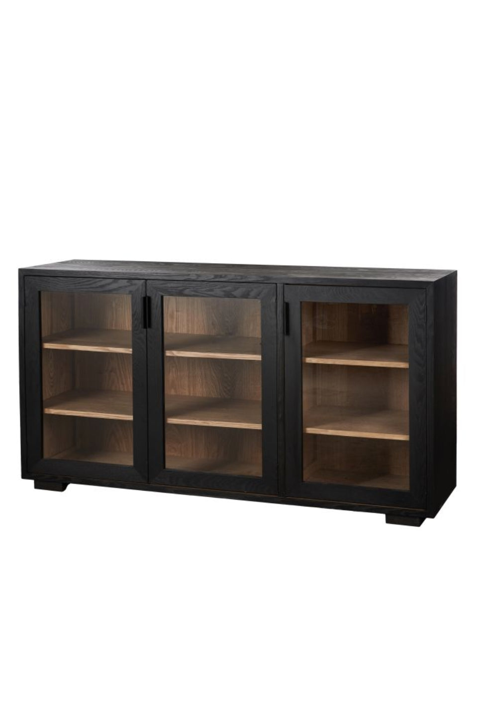 Black Frame Glass Door Cabinet - Magpie Style