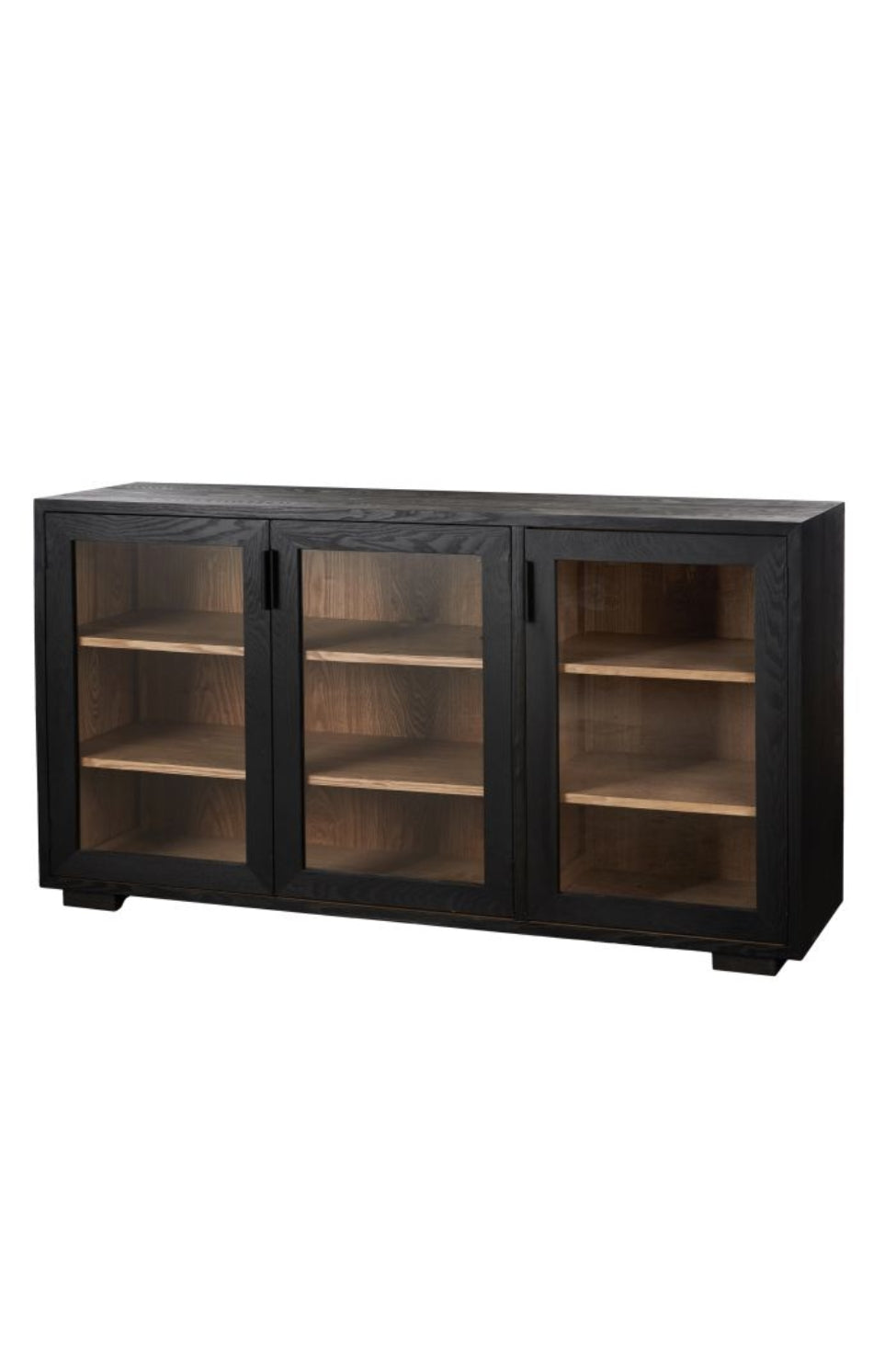 Black Frame Glass Door Cabinet - Magpie Style