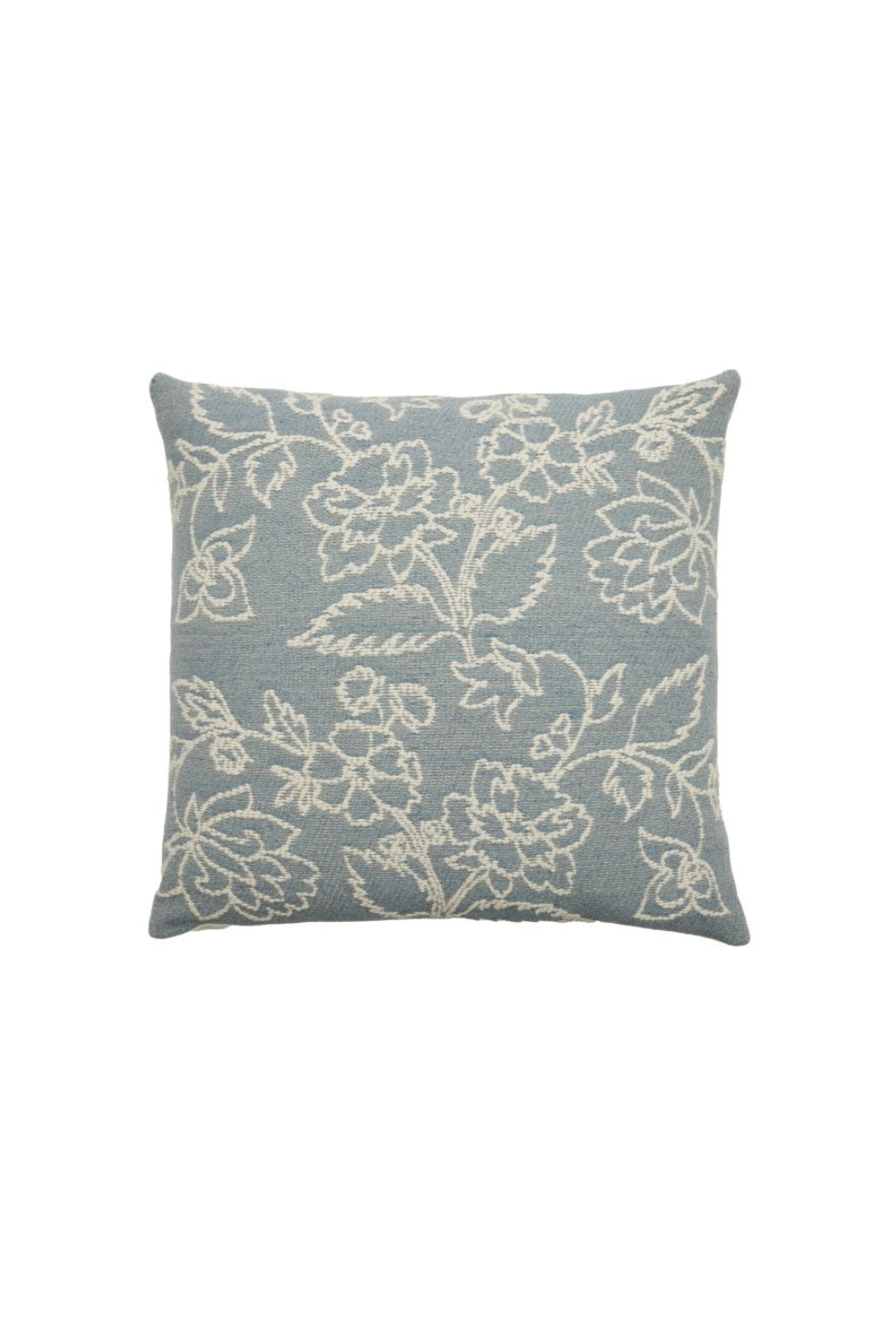 Blue Botanical Embroidered Cushion - Magpie Style