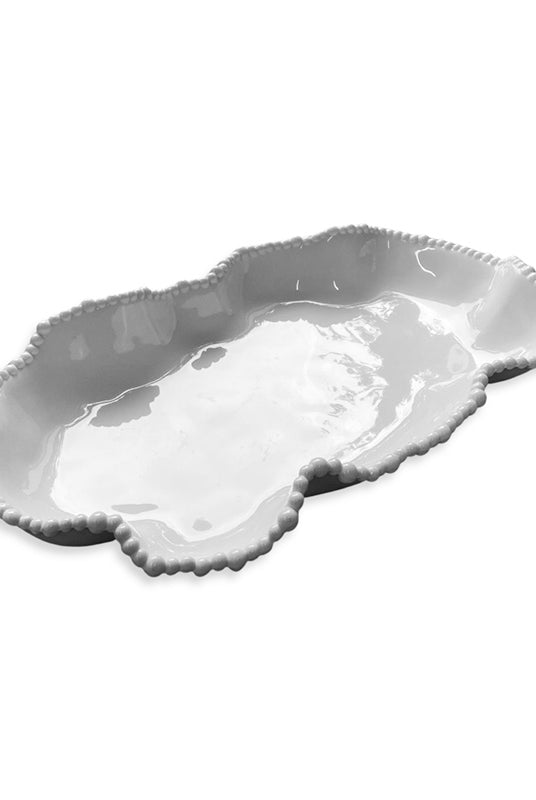 Wobbly Pearl Melamine Long Dish - Magpie Style