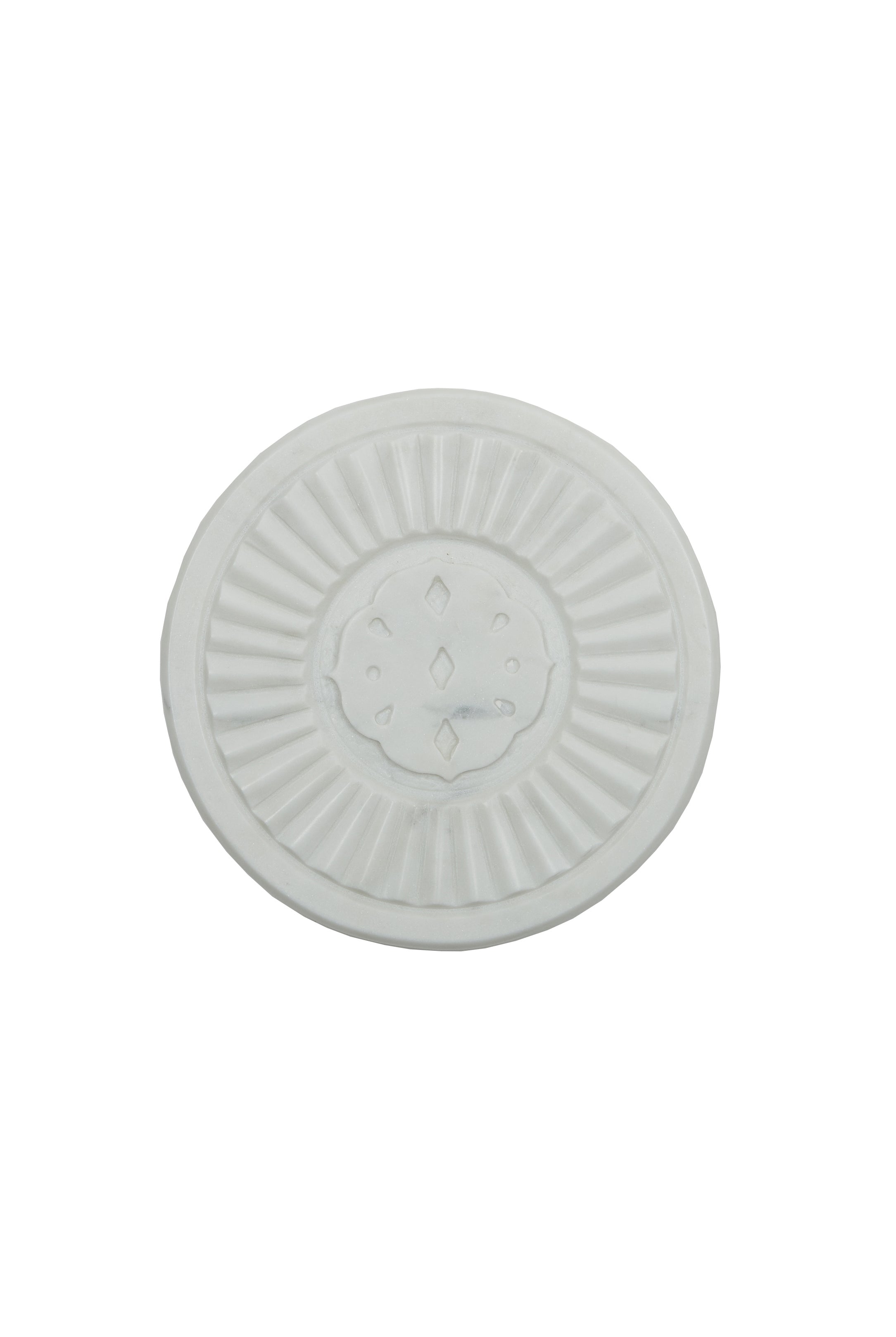 Bharat Hand Carved Marble Plate - Magpie Style