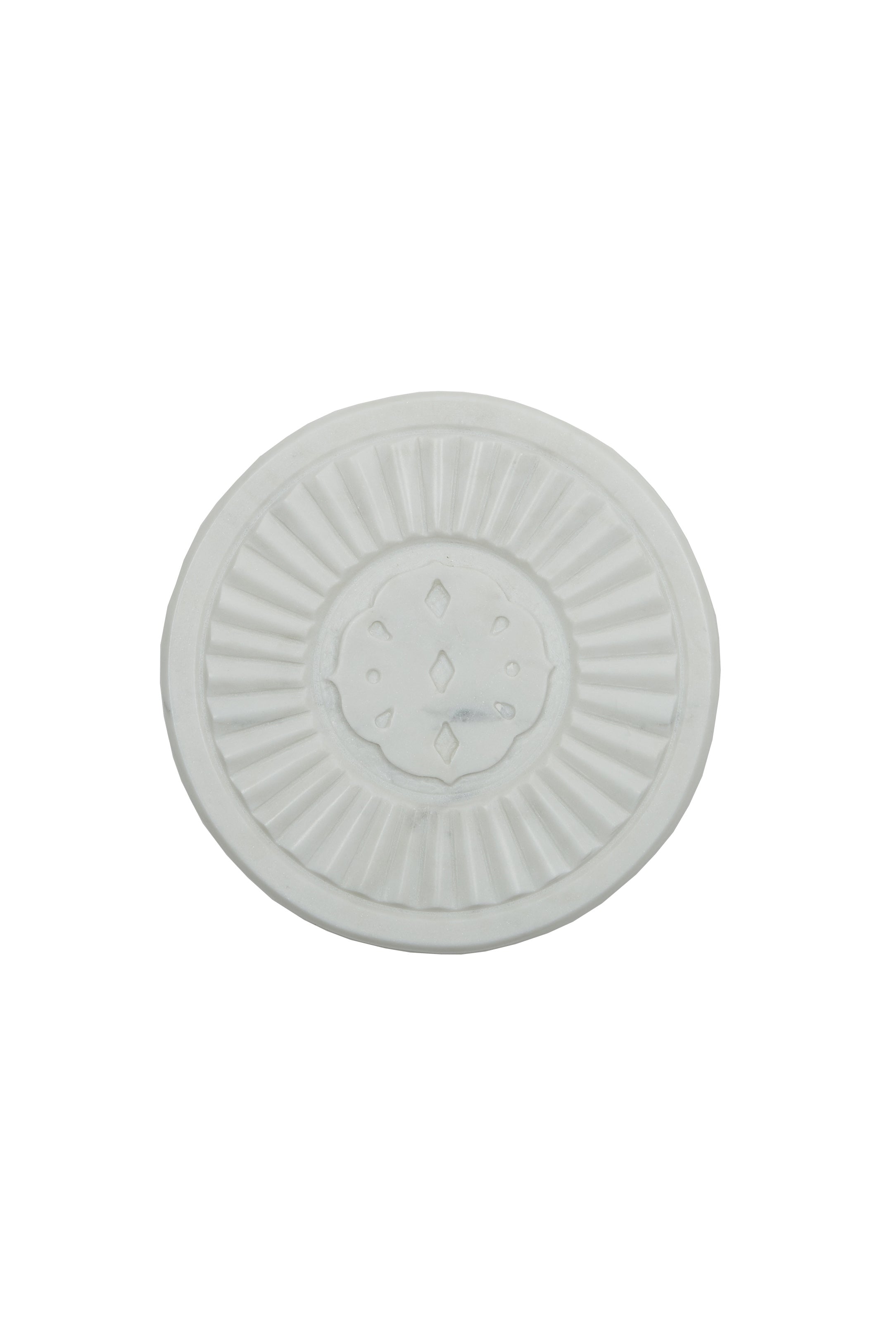 Bharat Hand Carved Marble Plate - Magpie Style