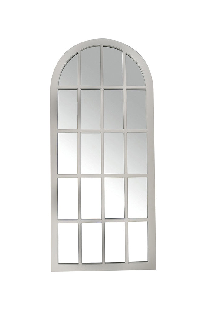 Northbridge Arched Panelled Mirror White Wash - Magpie Style