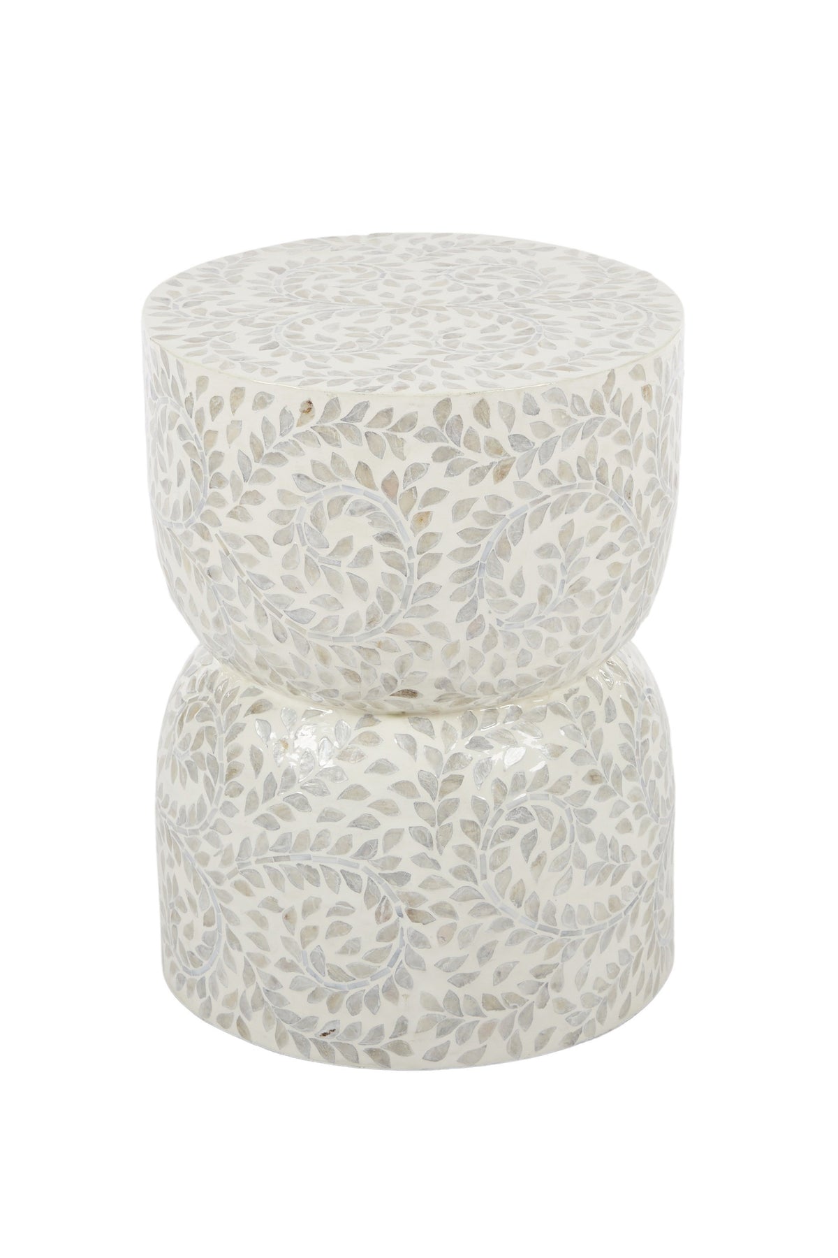 Catalina Capiz Inlay Shell Stool - Magpie Style
