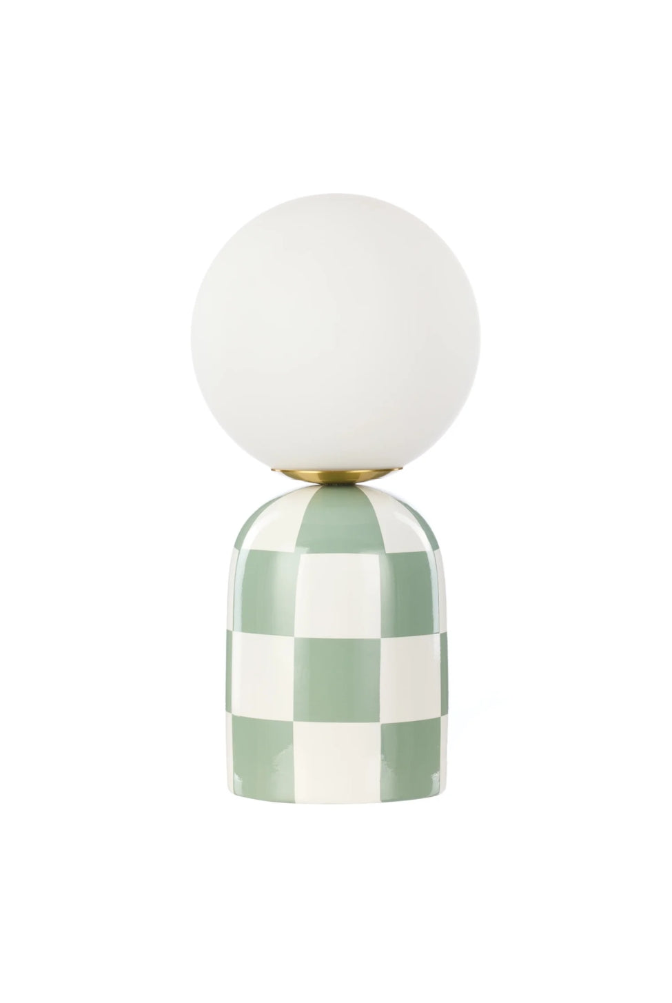 Checkered Table Lamp - Green - Magpie Style