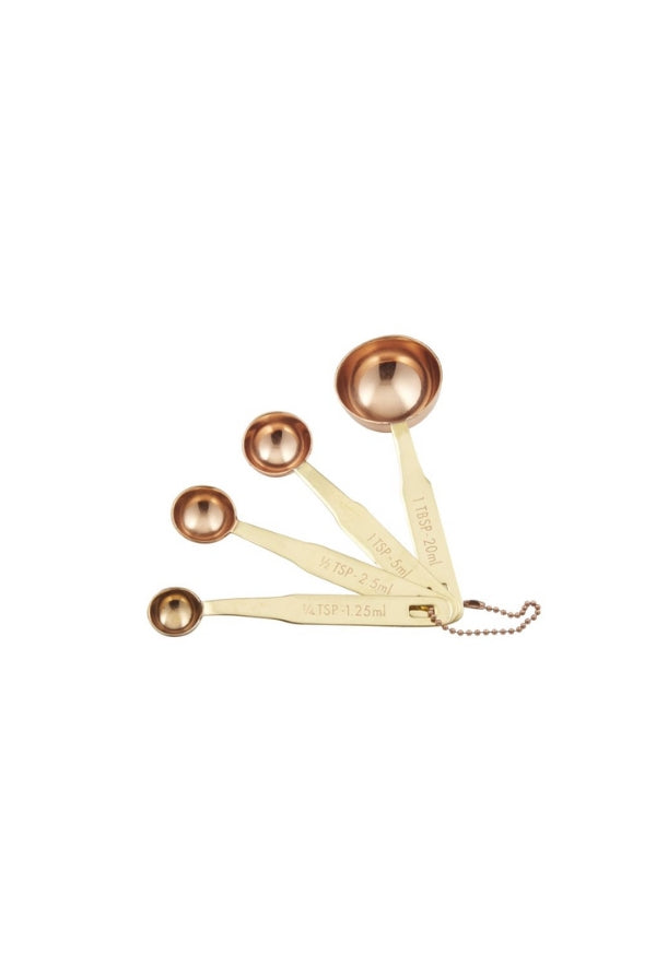 Copper Plated Measuring Spoons set of 4 - Magpie Style