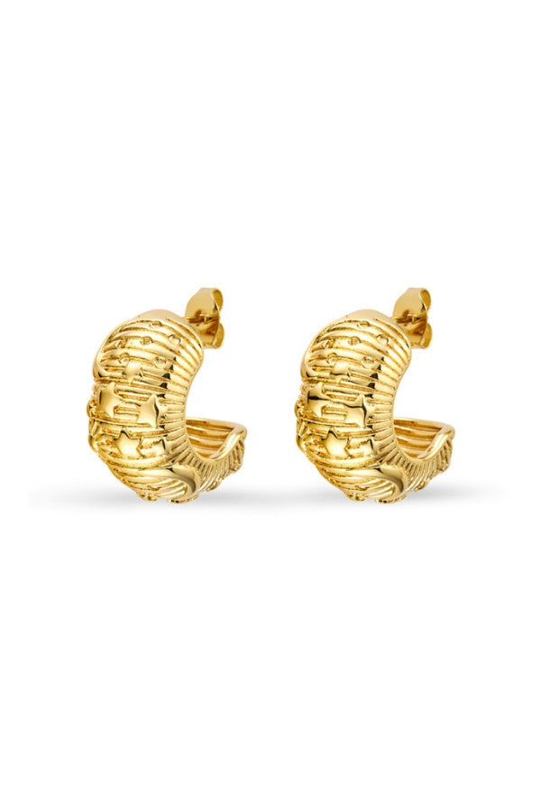 Gia Wide Hoop Earrings - Magpie Style