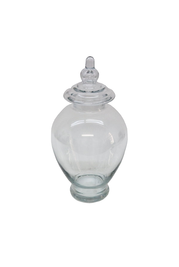 Glass Lidded Jar - Magpie Style