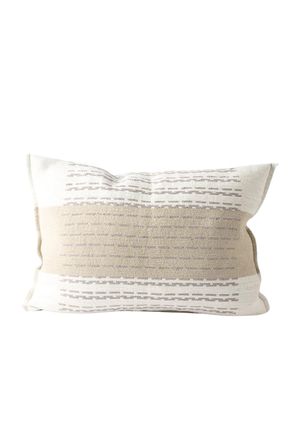 Hagen Cushion - Off White/Slate - 40x60cm - Magpie Style
