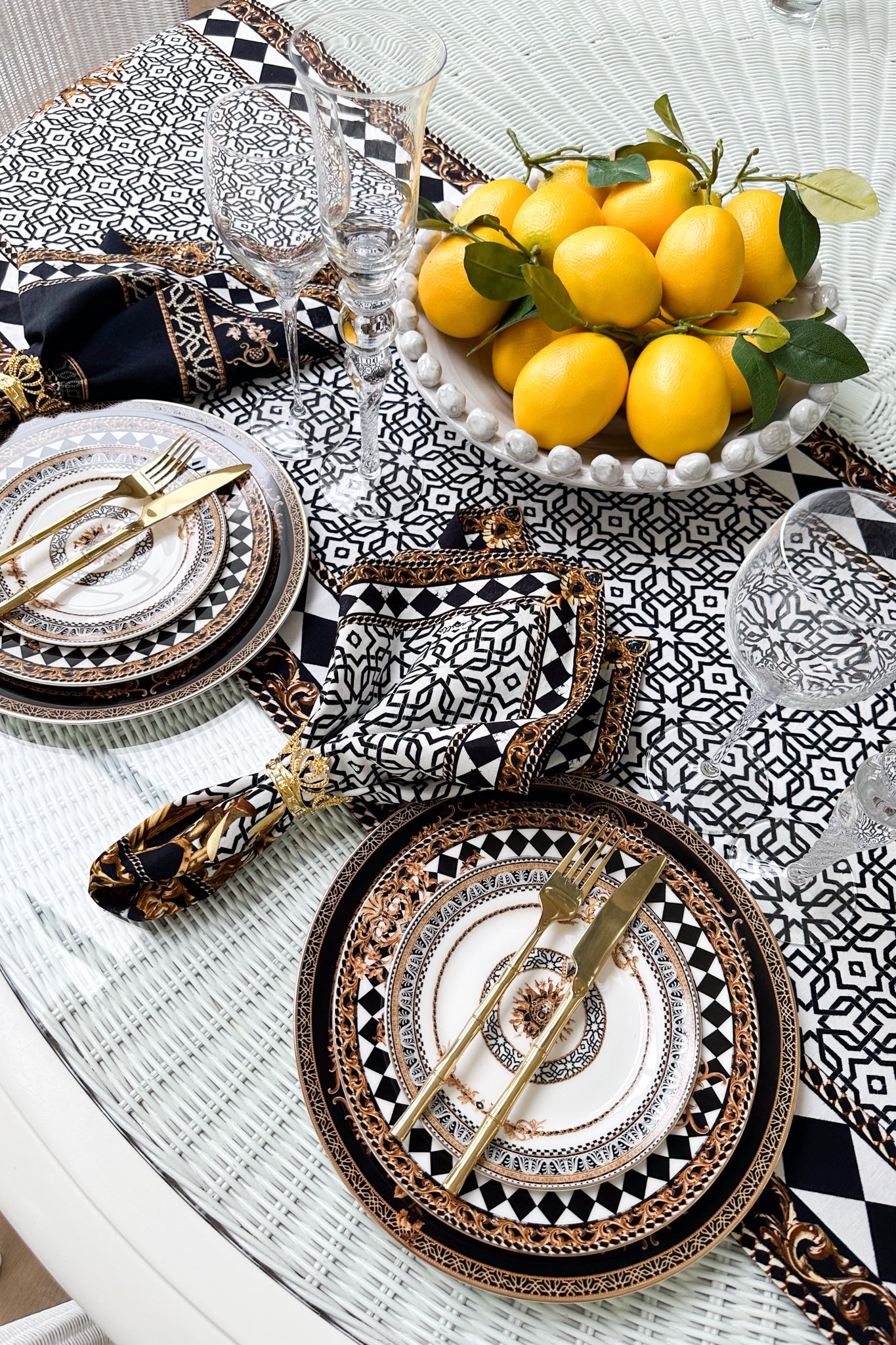 CAMILLA - Napkins 4 Piece Set Look Up Tesoro - Magpie Style