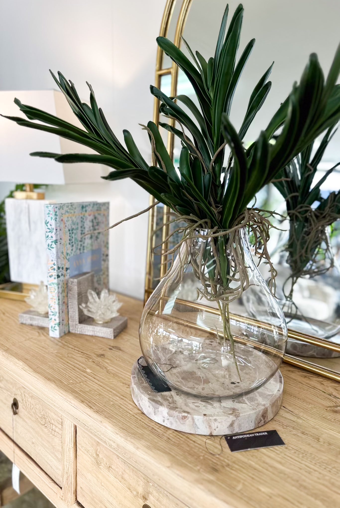 Large Teardrop Glass Vase - Magpie Style