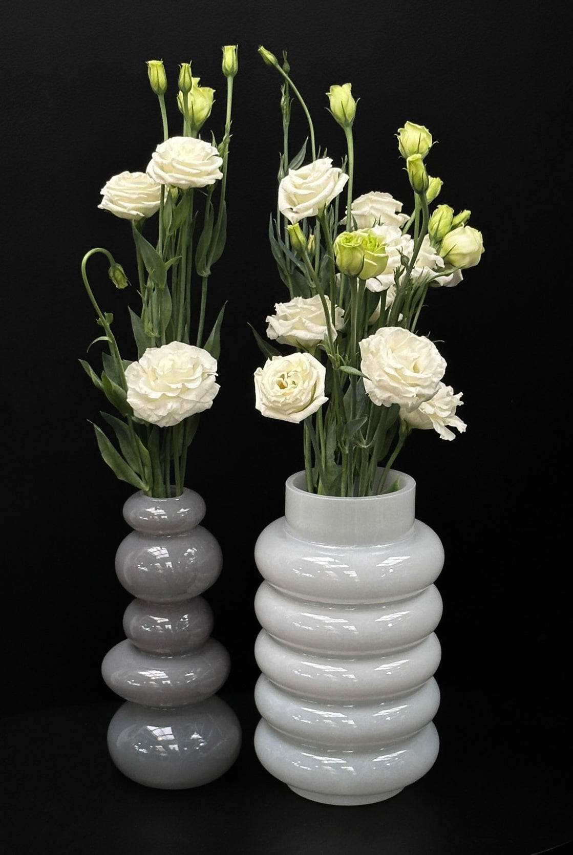 Stacked Pebble Vase - Grey - Magpie Style