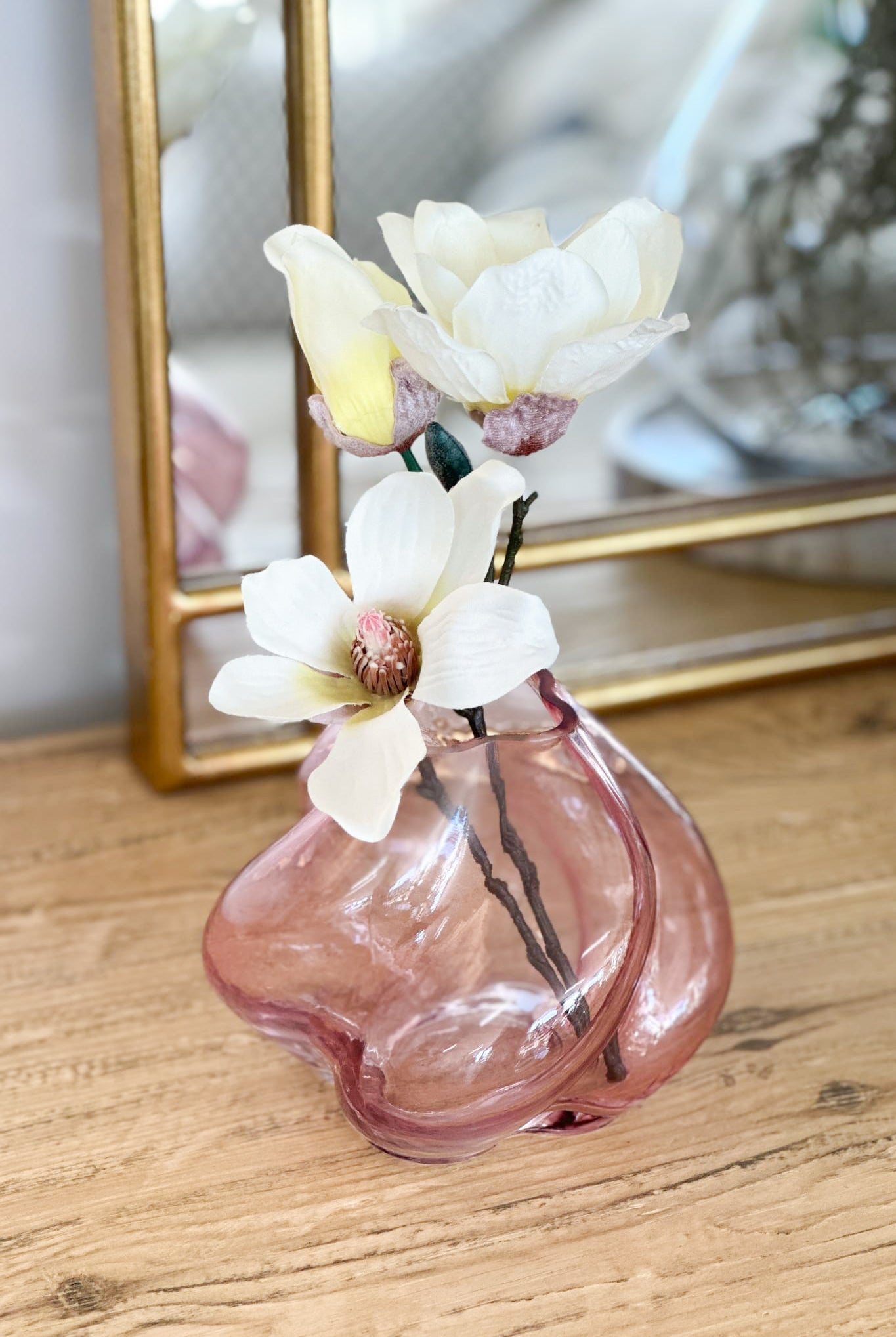 Lintel Pink Glass Vase - Magpie Style