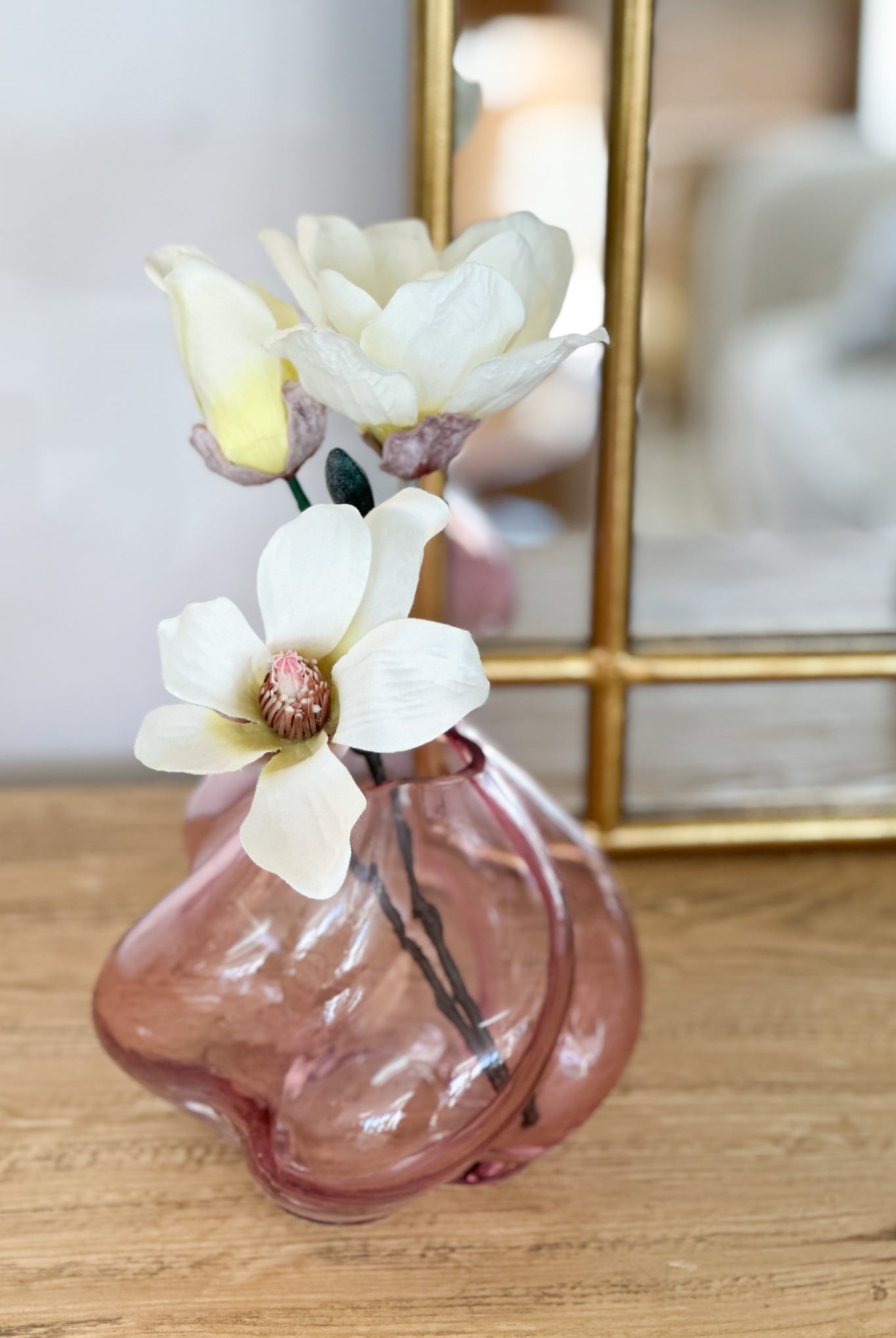 Lintel Pink Glass Vase - Magpie Style