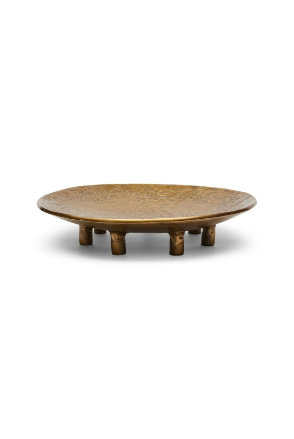 Mondar Flat Platter - Antiqe Gold - Magpie Style