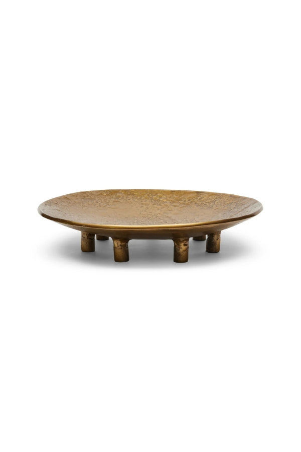 Mondar Flat Platter - Antiqe Gold - Magpie Style