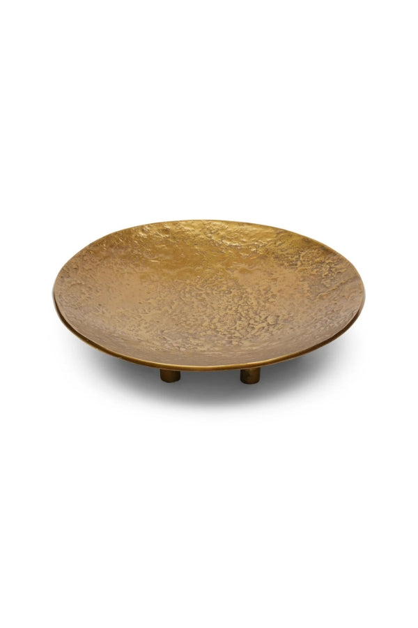 Mondar Flat Platter - Antiqe Gold - Magpie Style
