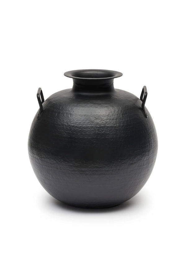 Hydria Black Iron Urn - Magpie Style