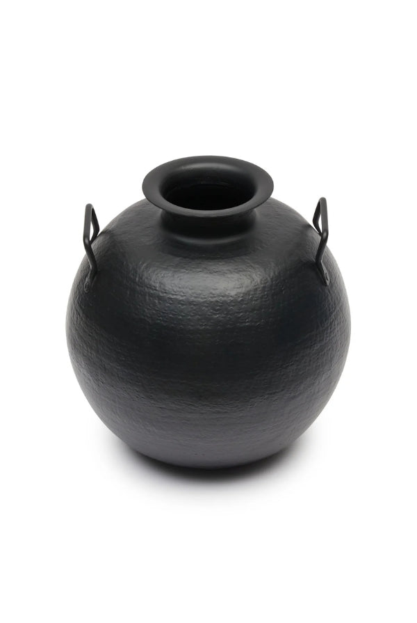 Hydria Black Iron Urn - Magpie Style