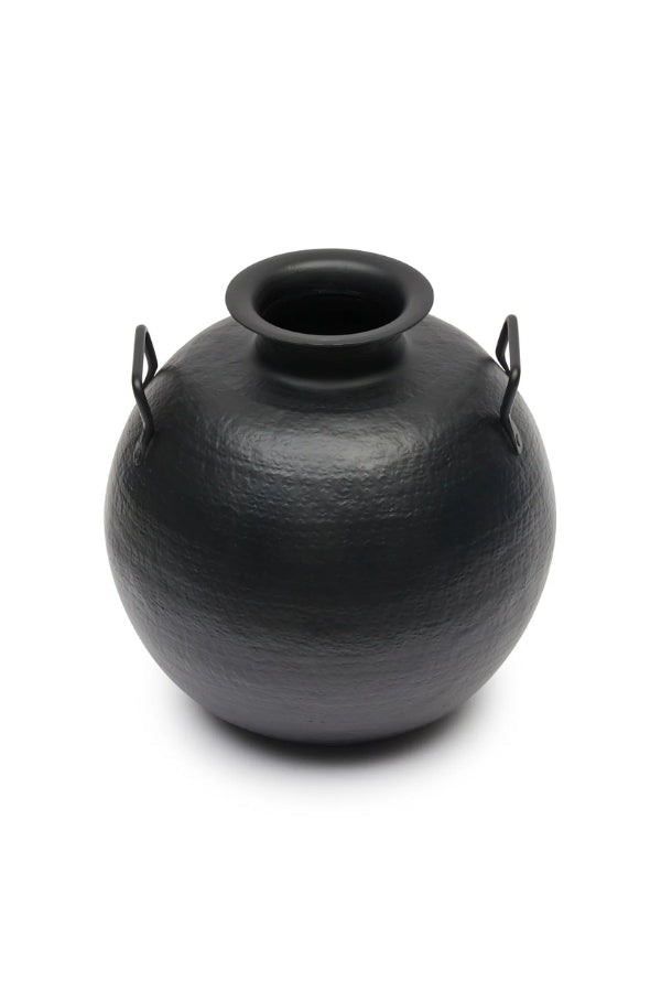 Hydria Black Iron Urn - Magpie Style
