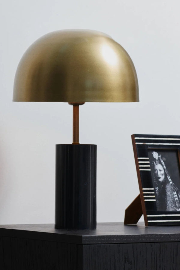 Cerole Black Gold Marble Lamp - Magpie Style