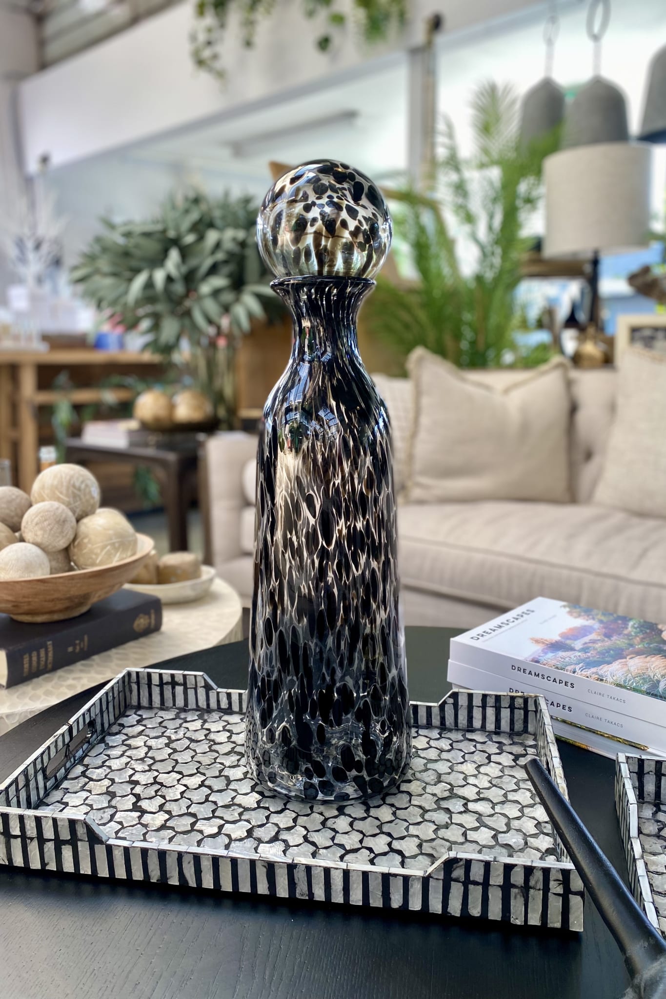 Glass Decanter 59cm Black - Paula Ryan