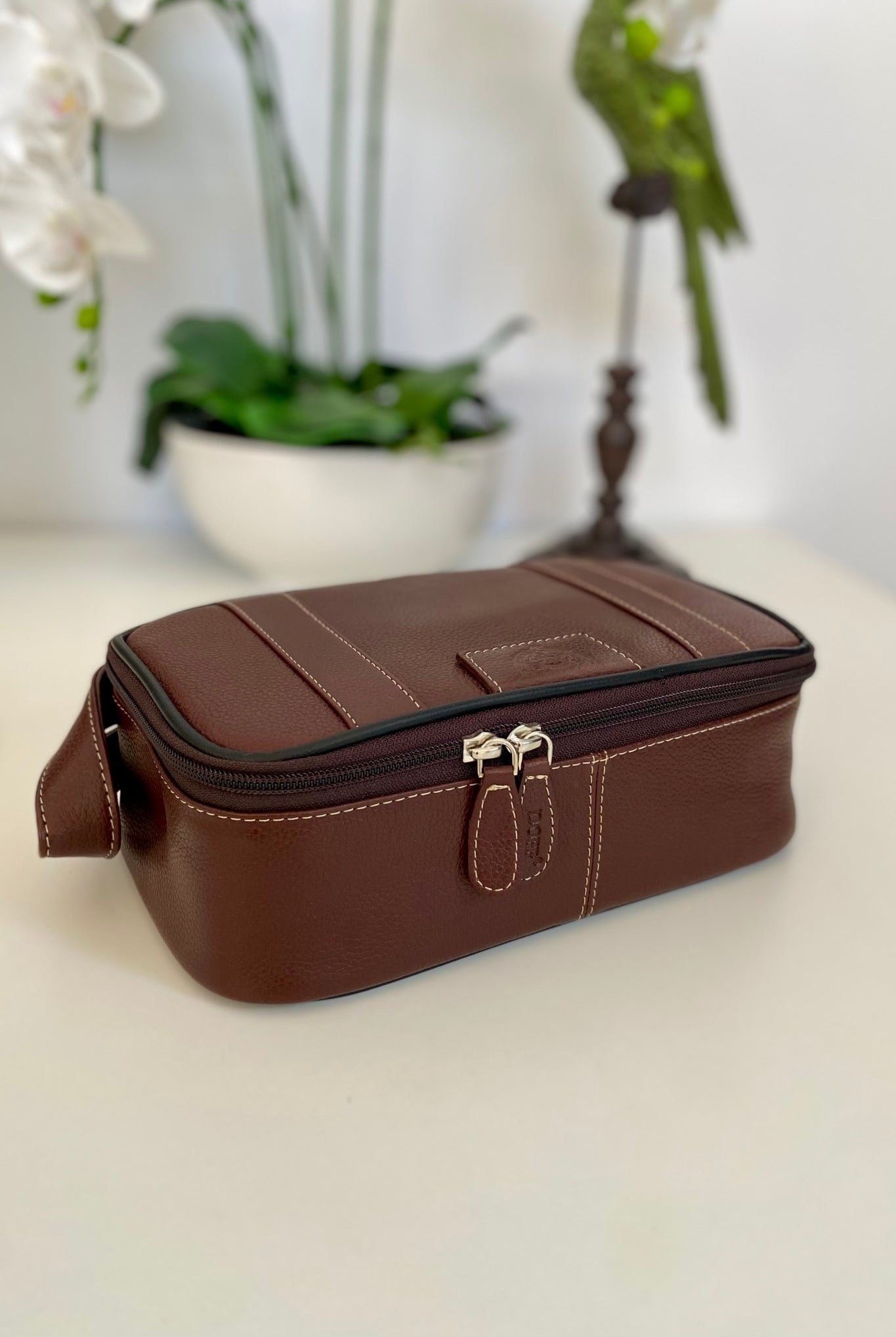 Toilet Bag - Dark Tan - Magpie Style