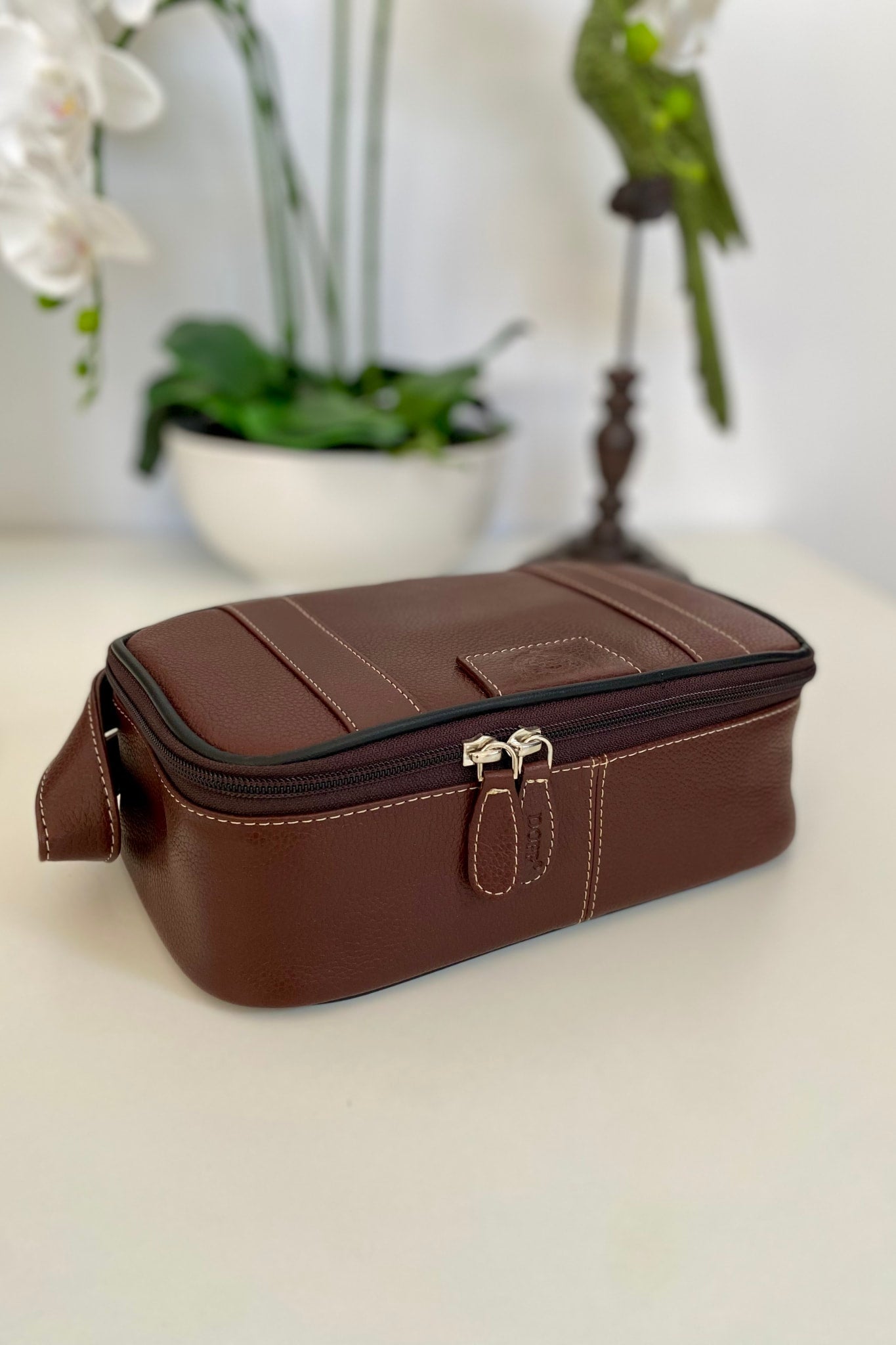 Toilet Bag - Dark Tan - Magpie Style