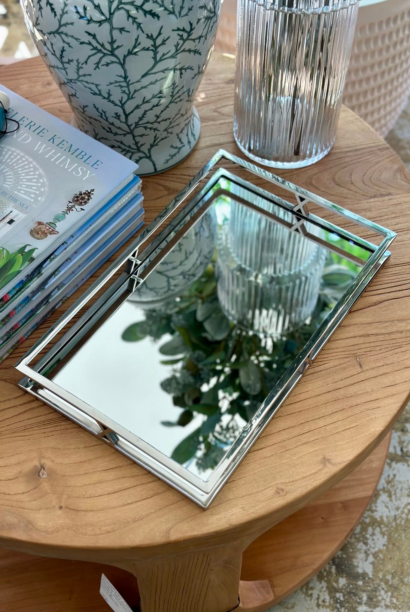Medium Ten X Mirror Tray - Magpie Style
