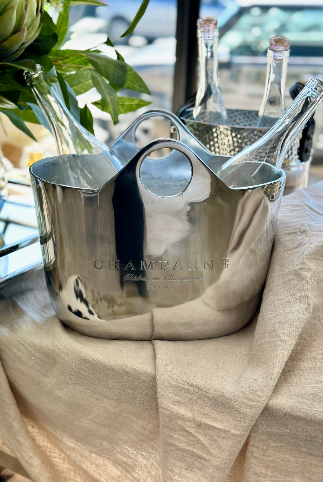 'Shopping Bag' Aluminium Champagne Bucket - Magpie Style