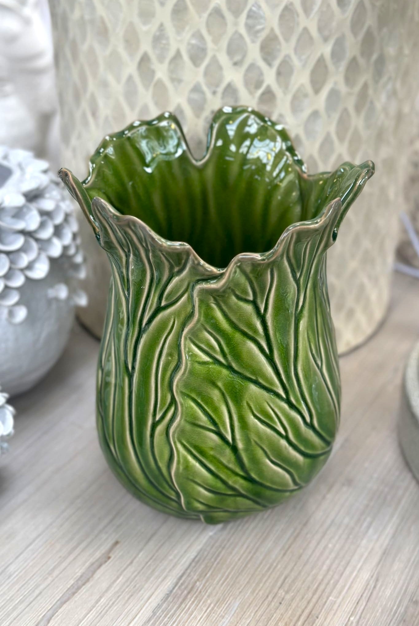 Large Cabbage Vase - Magpie Style