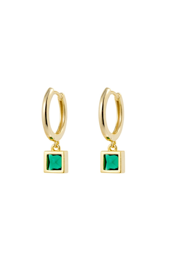 Ivy Huggie with Emerald Drop - Magpie Style