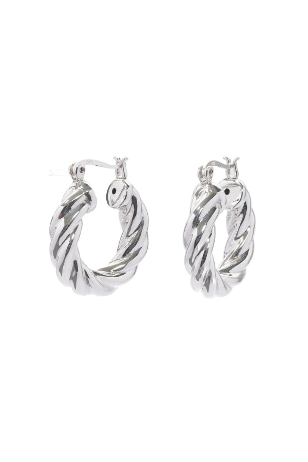 Twist Sterling Silver Earrings - 18ct gold plated - Magpie Style