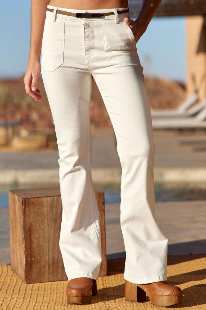 LAUREN VIDAL - Woven Jean, Ecru - Magpie Style