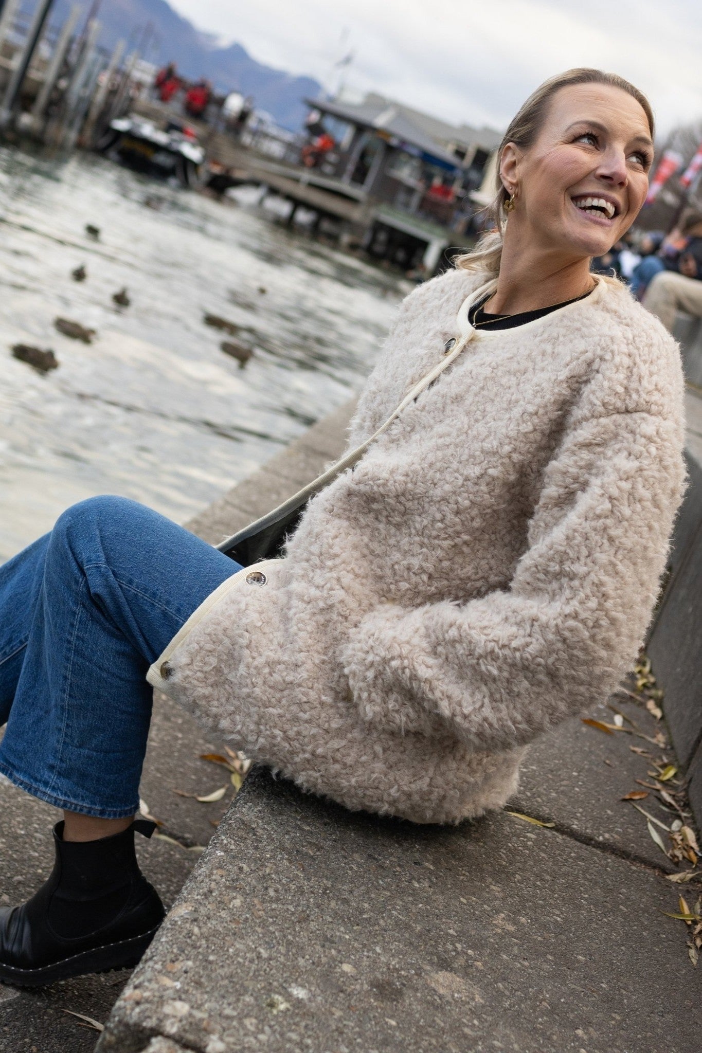 MOKE Juniper Reversible Jacket - Olive/Cream - Magpie Style