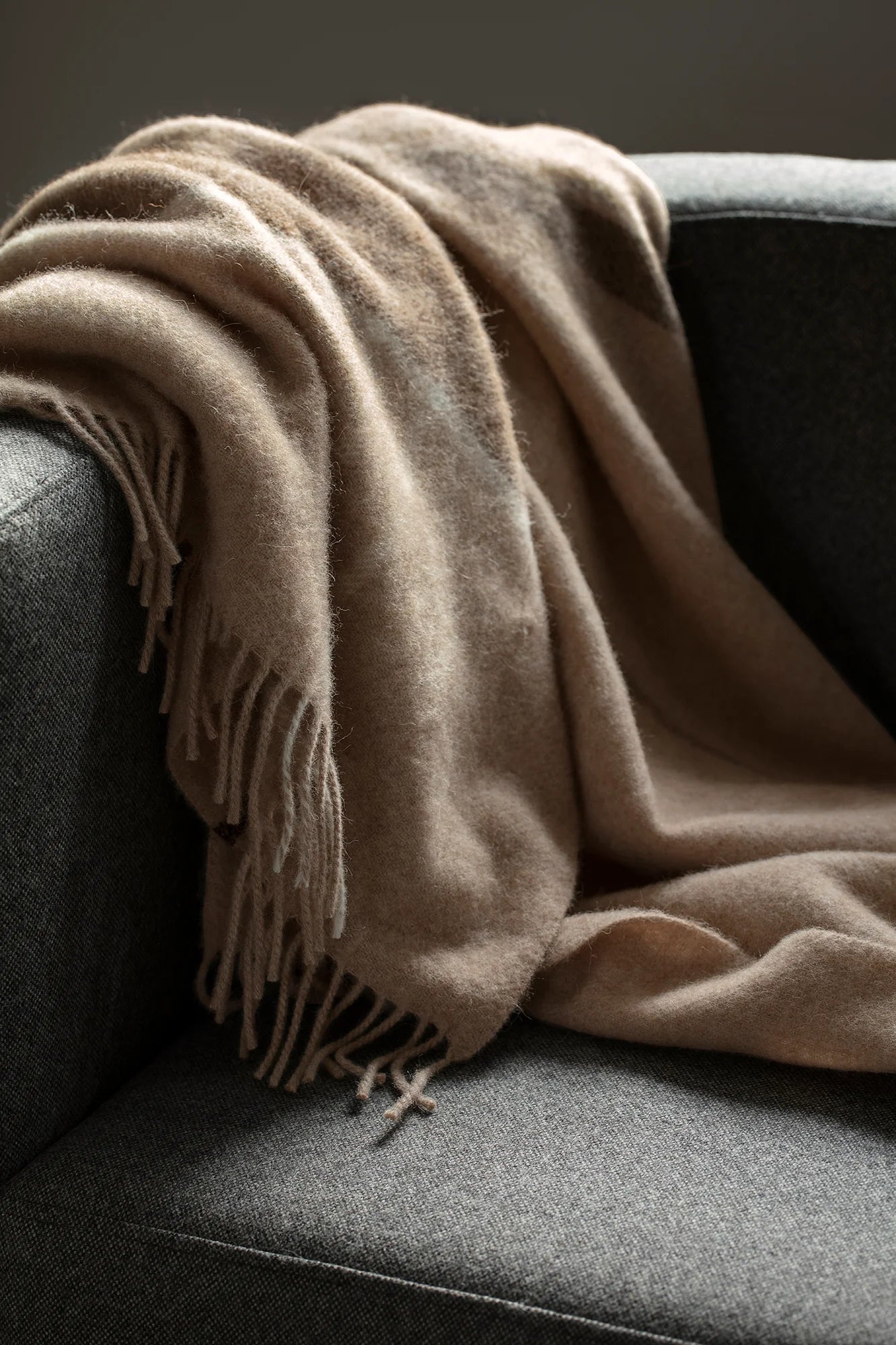 Kristina Dam Gradient Throw Natural Brown - Magpie Style