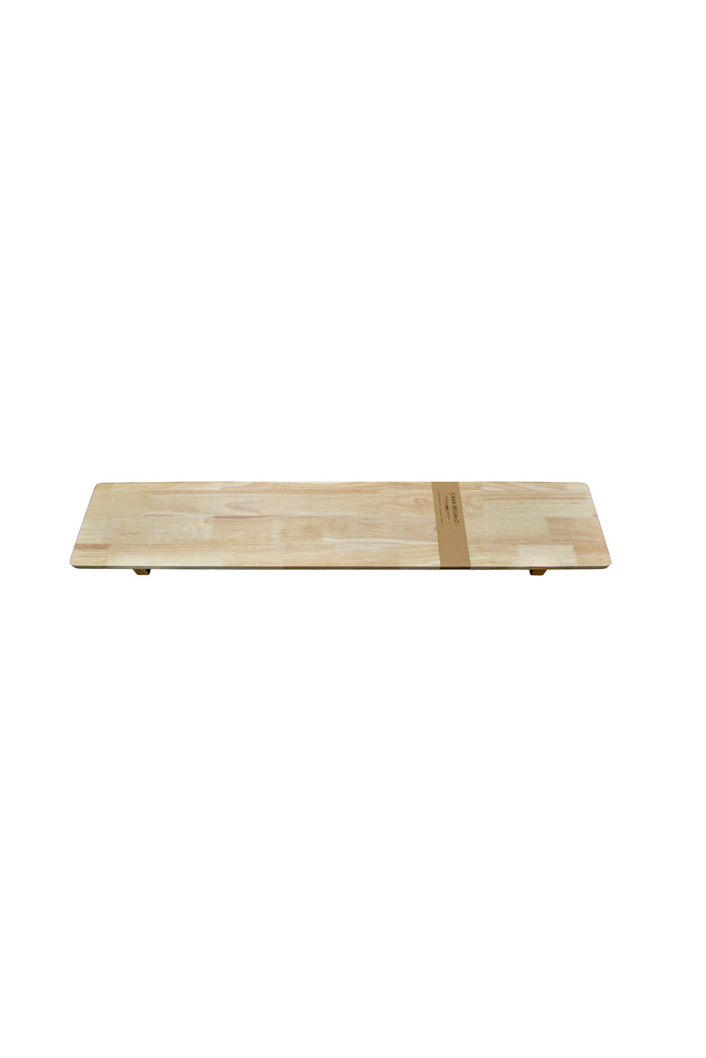 Footed Wooden Rect. Board - Magpie Style