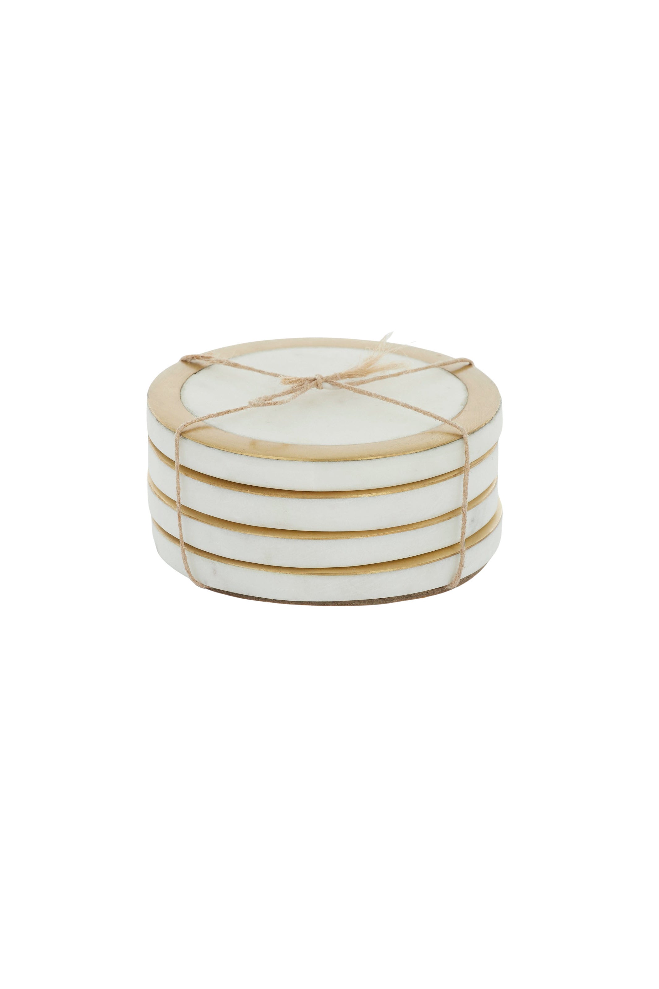 Marble Brass Coasters Set/4 - Magpie Style