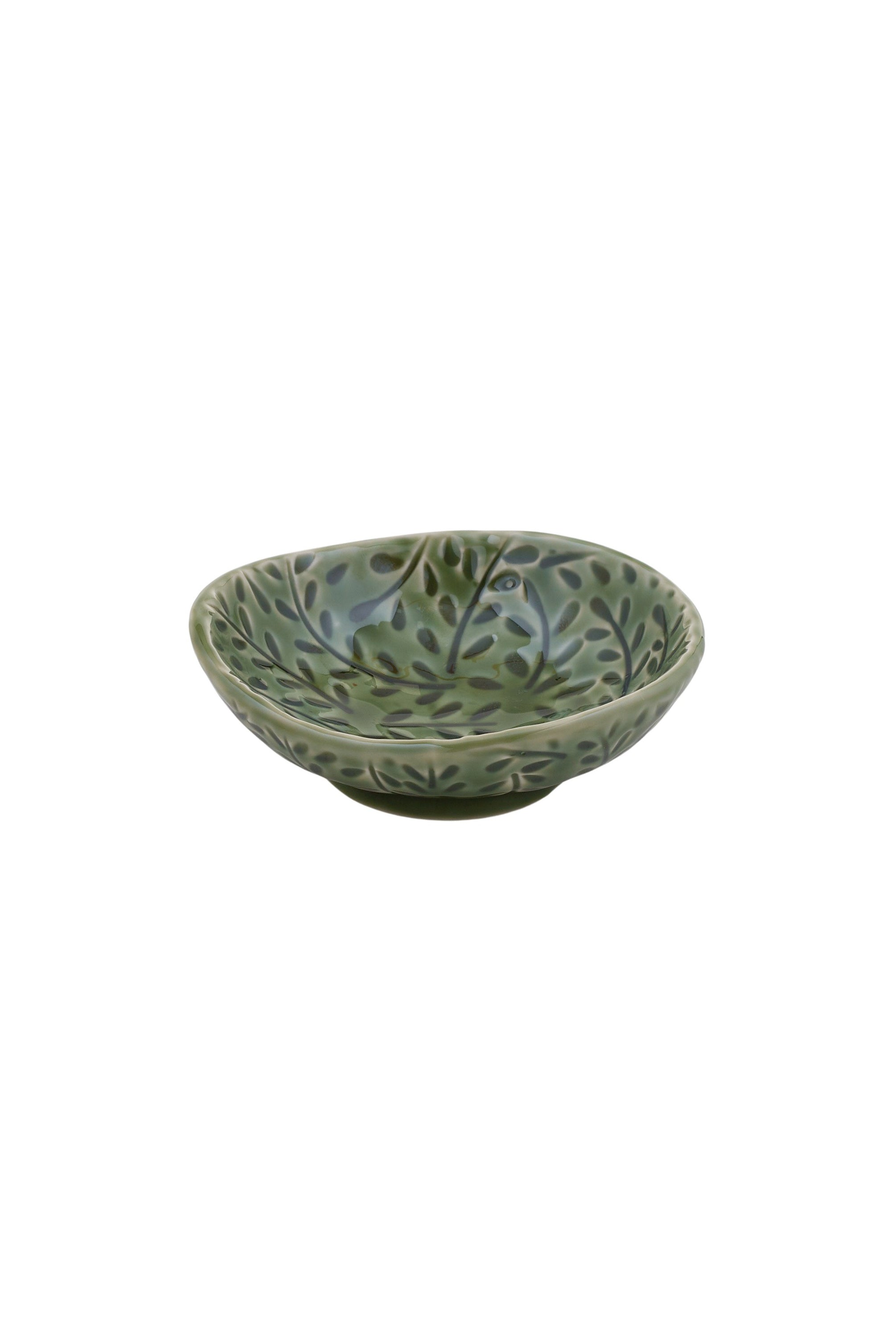 Marseille Green Ceramic Footed Dish - Magpie Style