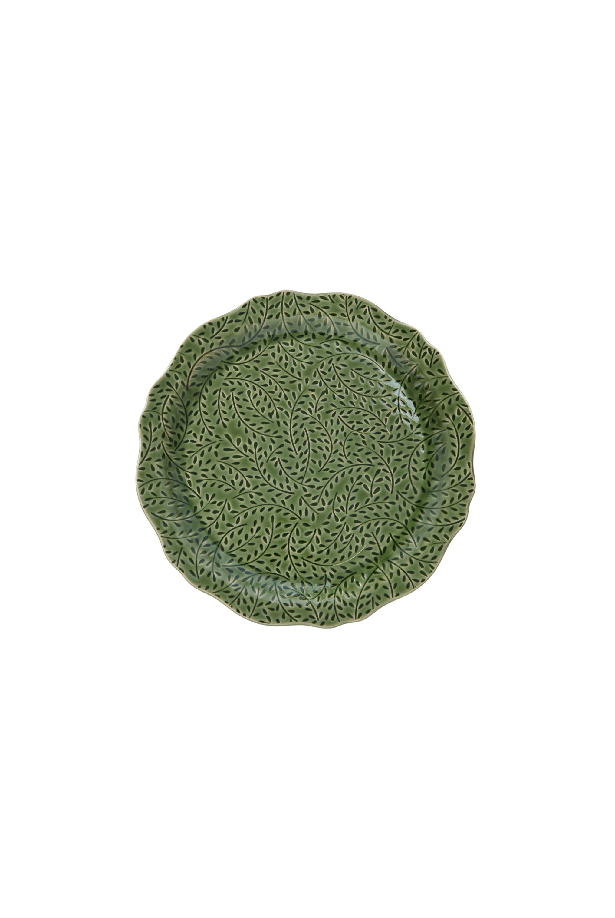 Marseille Scalloped Green Ceramic Plate - Magpie Style