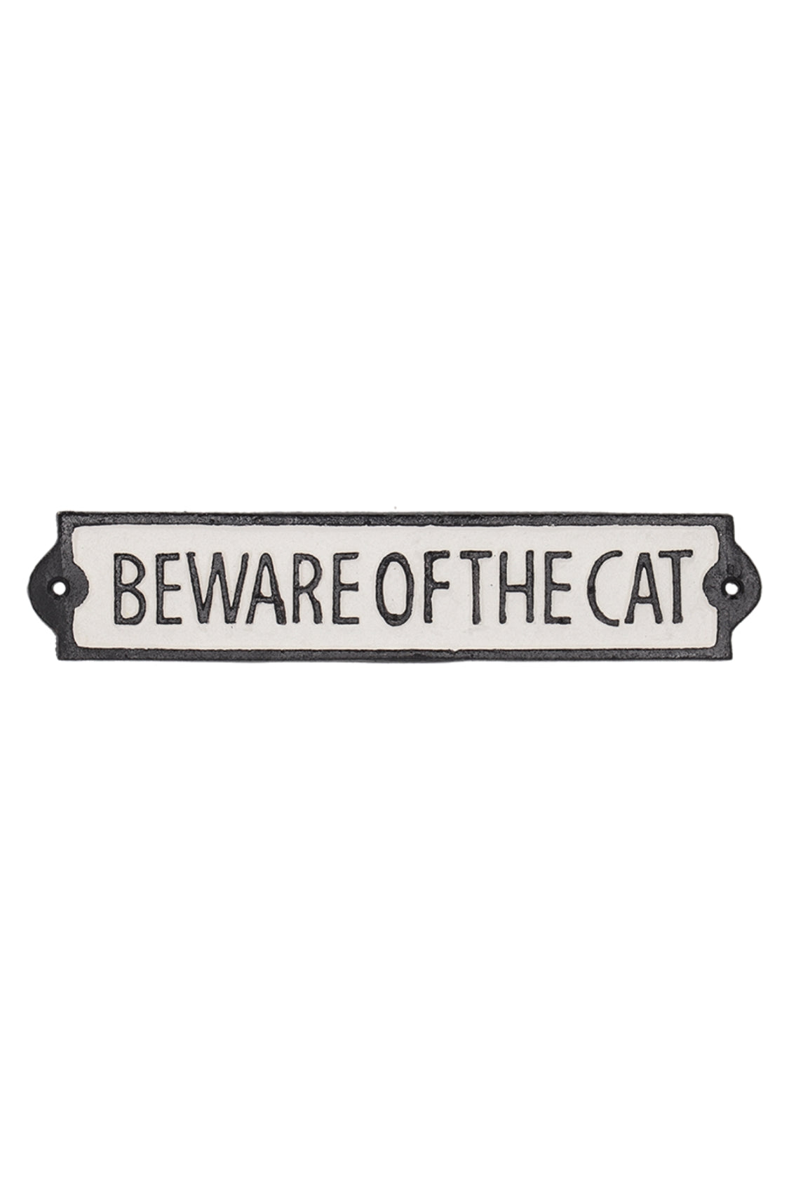 Cast Iron Beware of the Cat - Magpie Style