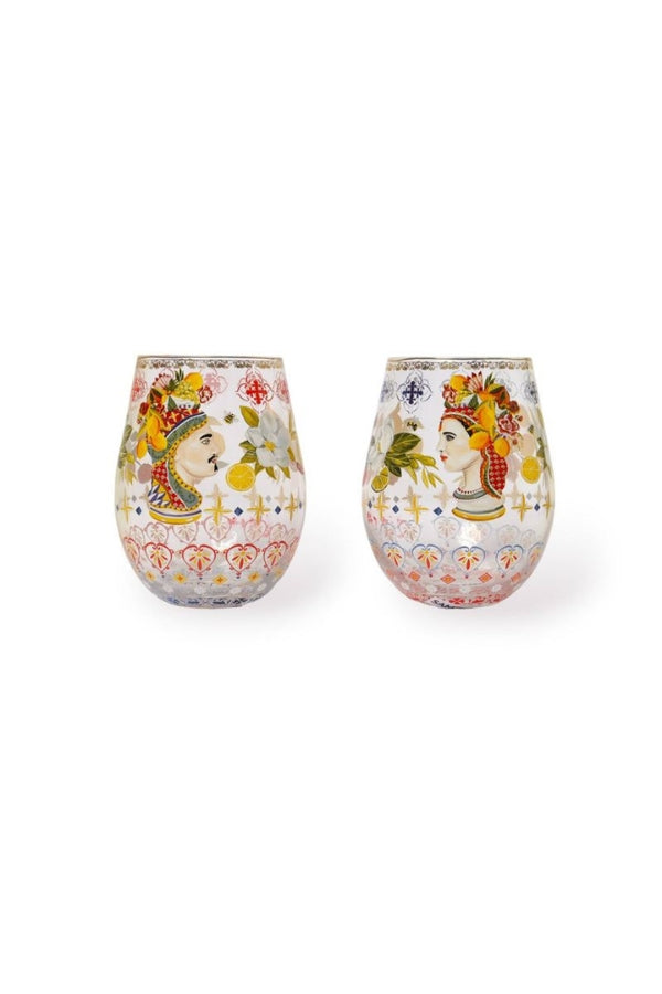 Italian Summer Glass Tumblers Set Of 2 - Magpie Style