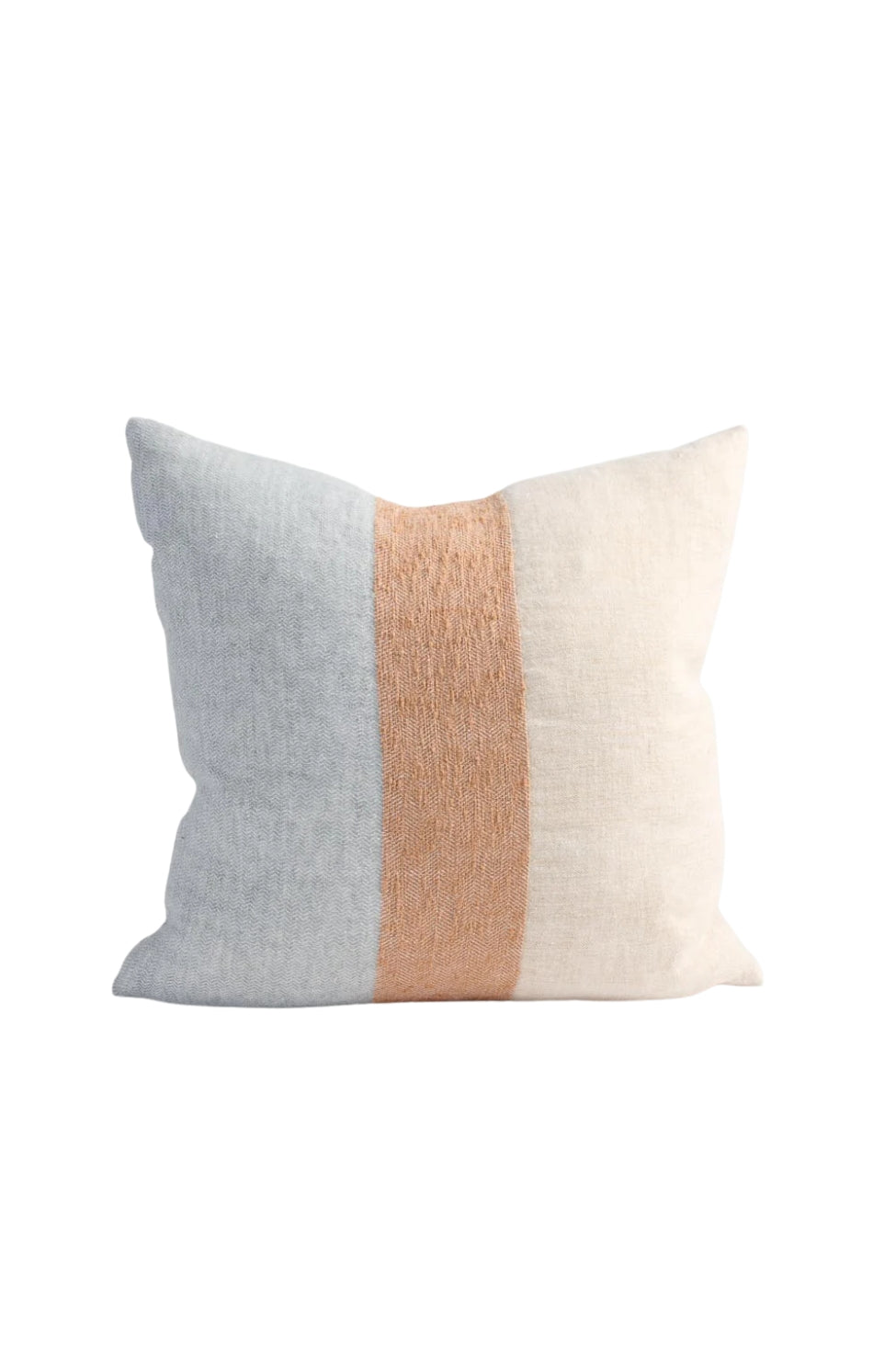 EADIE Tallows Linen Cushion - Natural/Ochre/Blue - Magpie Style