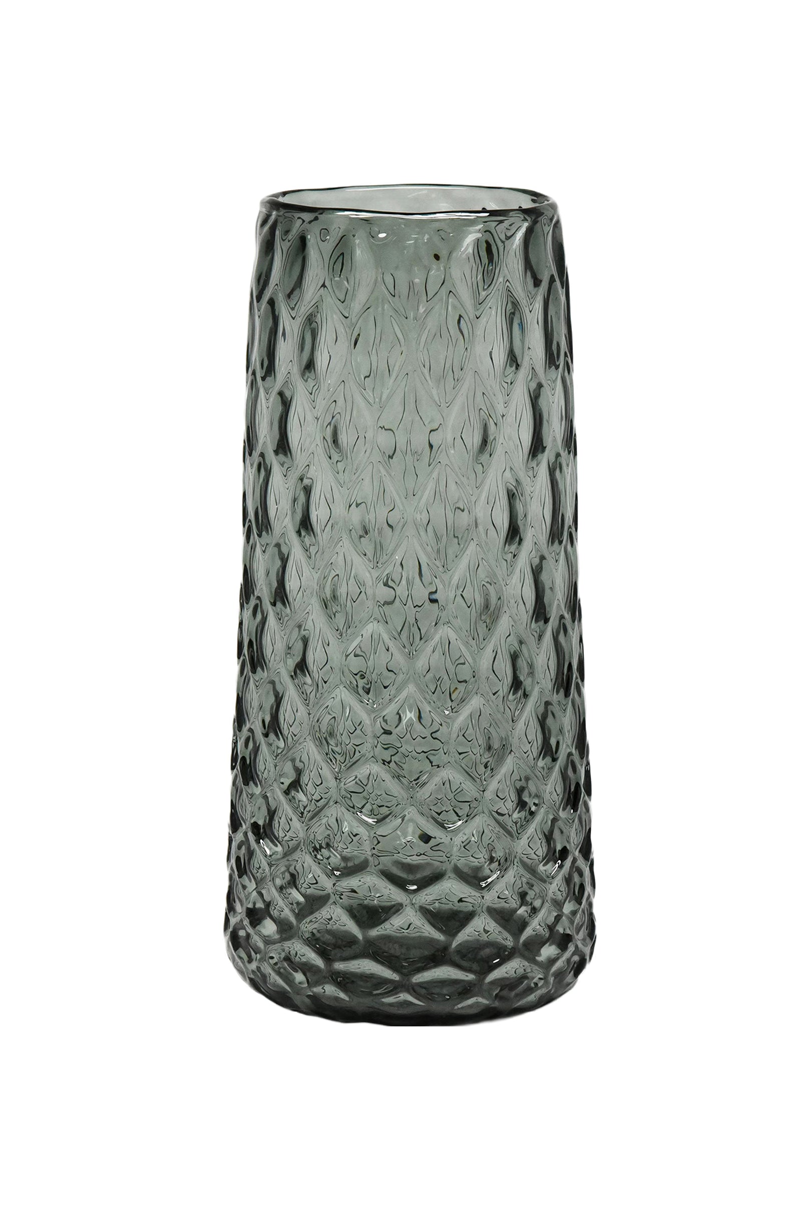 Vaughan Smokey Grey Dimple Vase - Large - Magpie Style