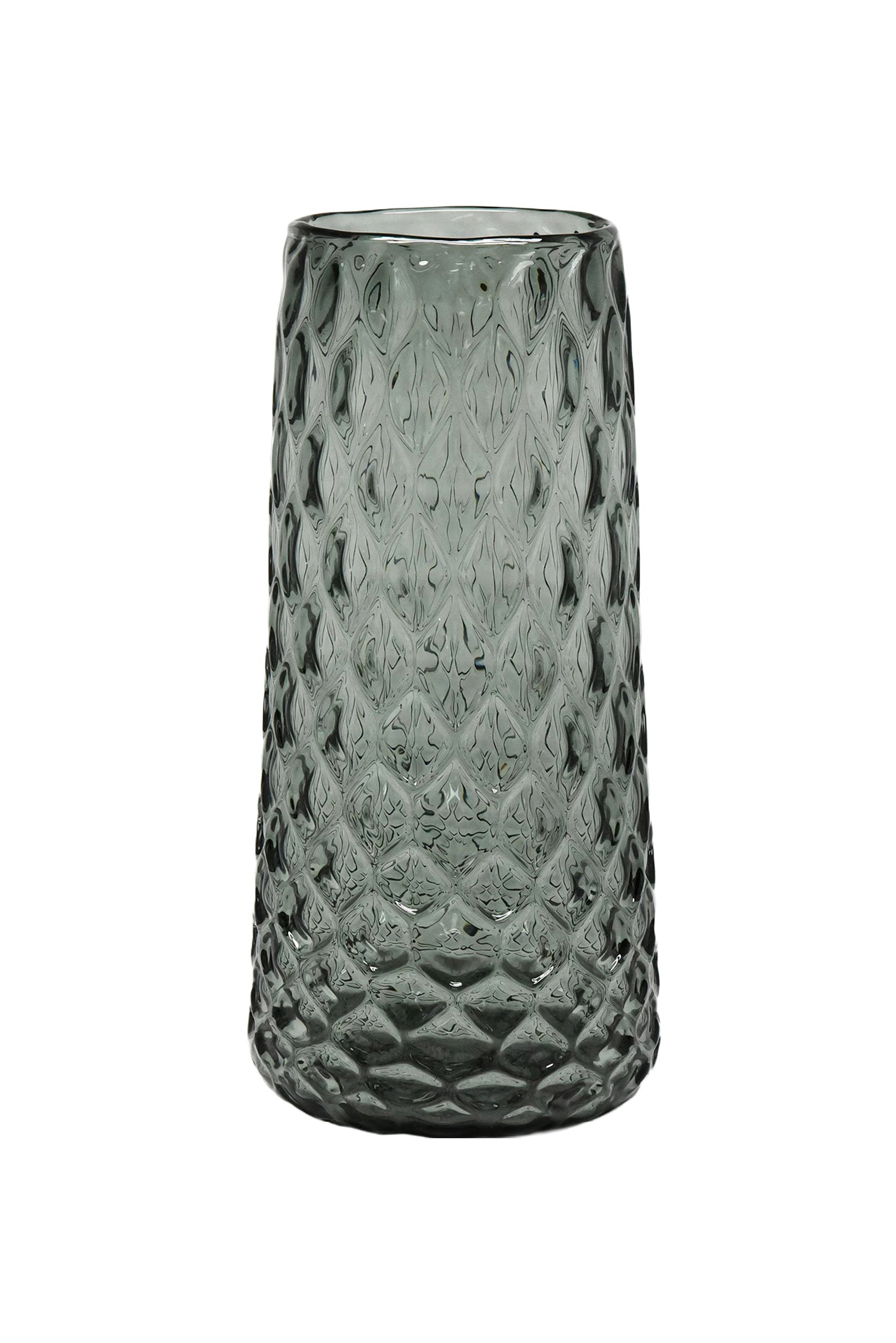 Vaughan Smokey Grey Dimple Vase - Large - Magpie Style